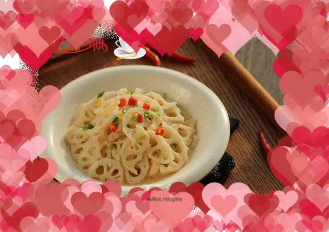 Sweet and sour lotus root slices