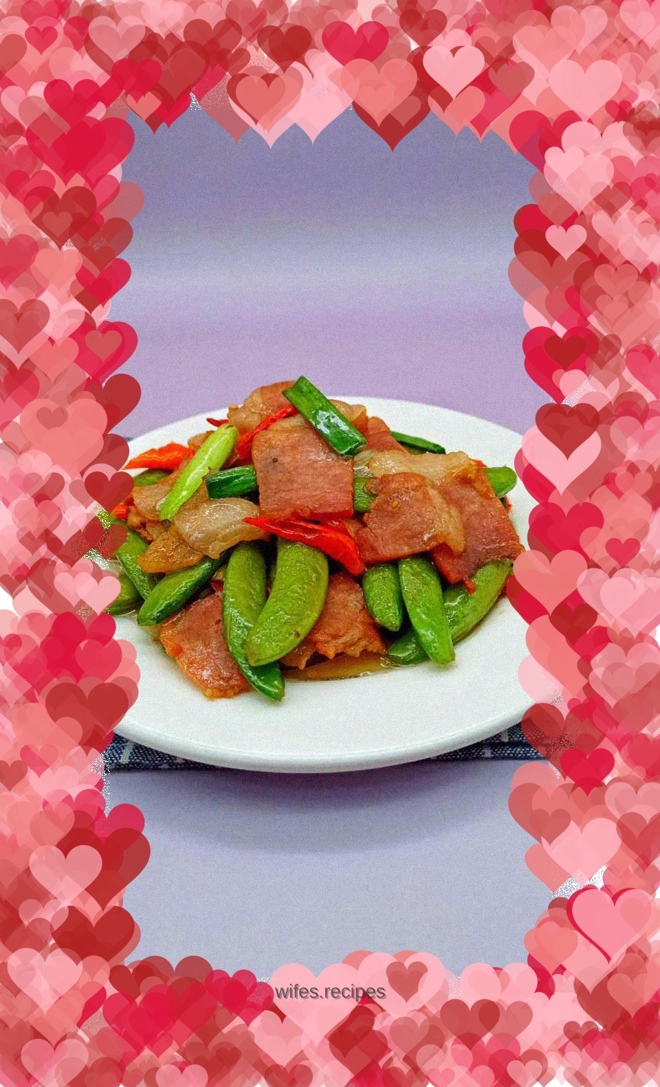 Stir-fried bacon with sweet beans (improved version)