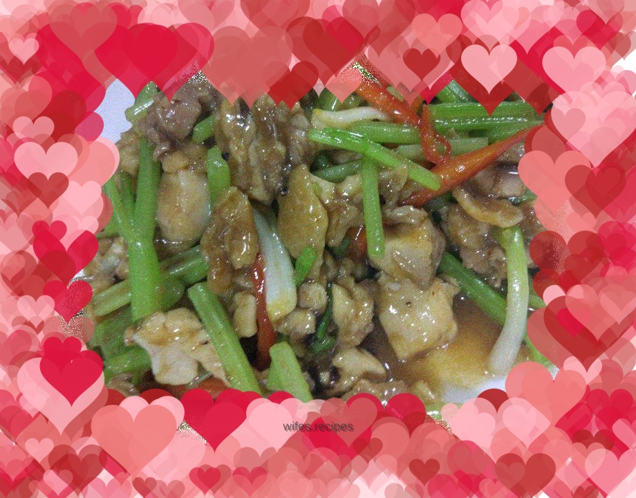 Flavor, fried chicken with black bean and parsley