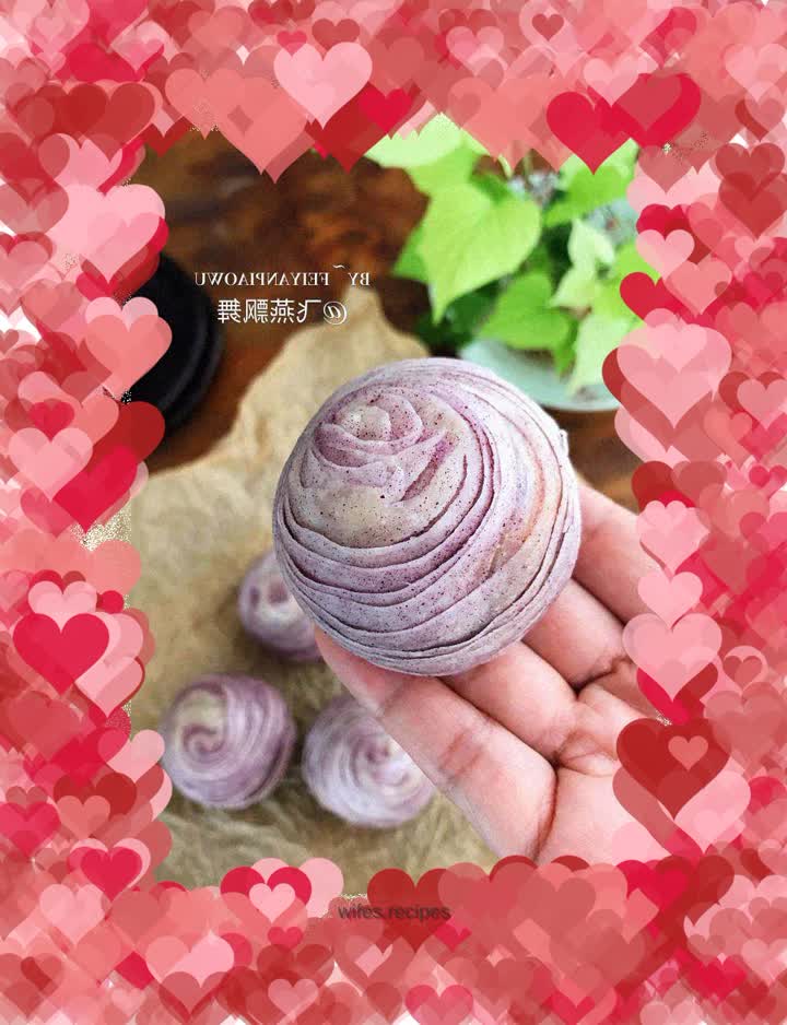 Appreciate the Mid-Autumn Festival and enjoy the reunion ~ [Purple Sweet Potato Spiral Egg Yolk Crisp]