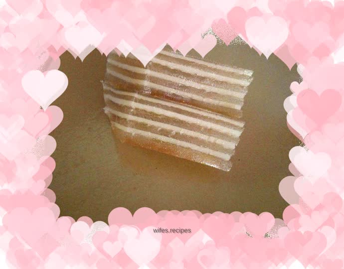 Thousand layer water chestnut cake with coconut milk