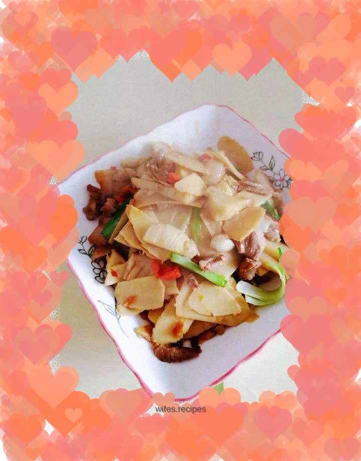 Stir-fried pork with winter bamboo shoots