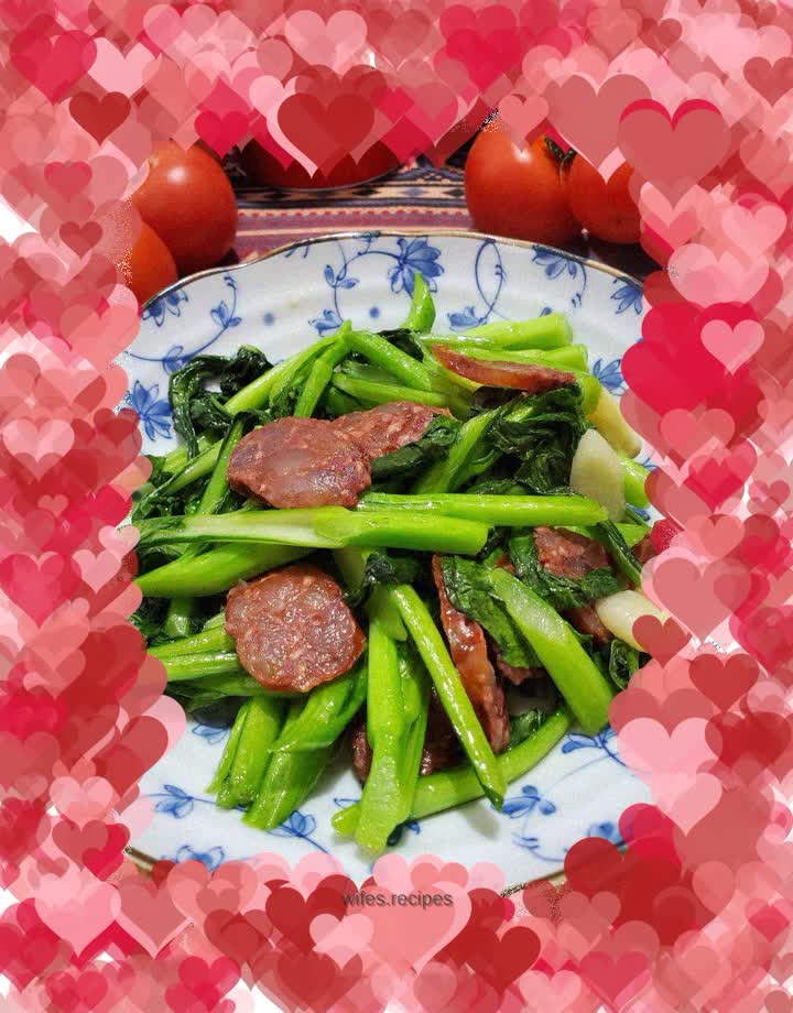 Stir-fried Chinese Sausage with Choy Sum
