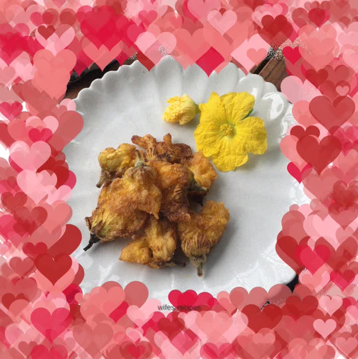 Luffa flower tempura