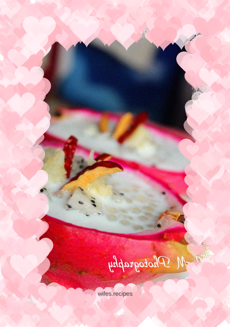 Dragon Fruit Coconut Milk Sago Cup