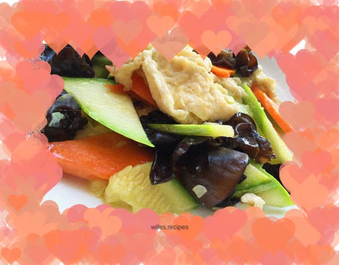 Colorful Vegetables Zucchini Scrambled Eggs