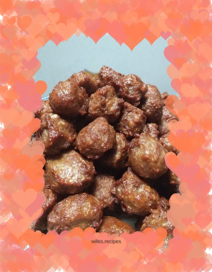 Fried beef meatballs
