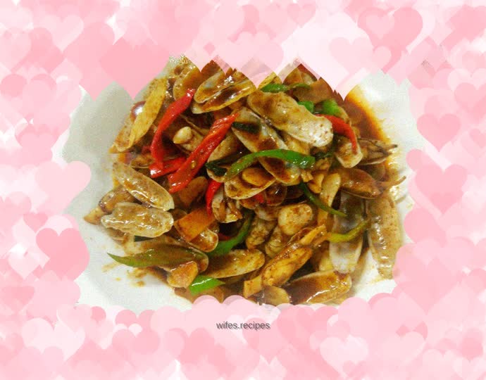 Stir-fried razor clams