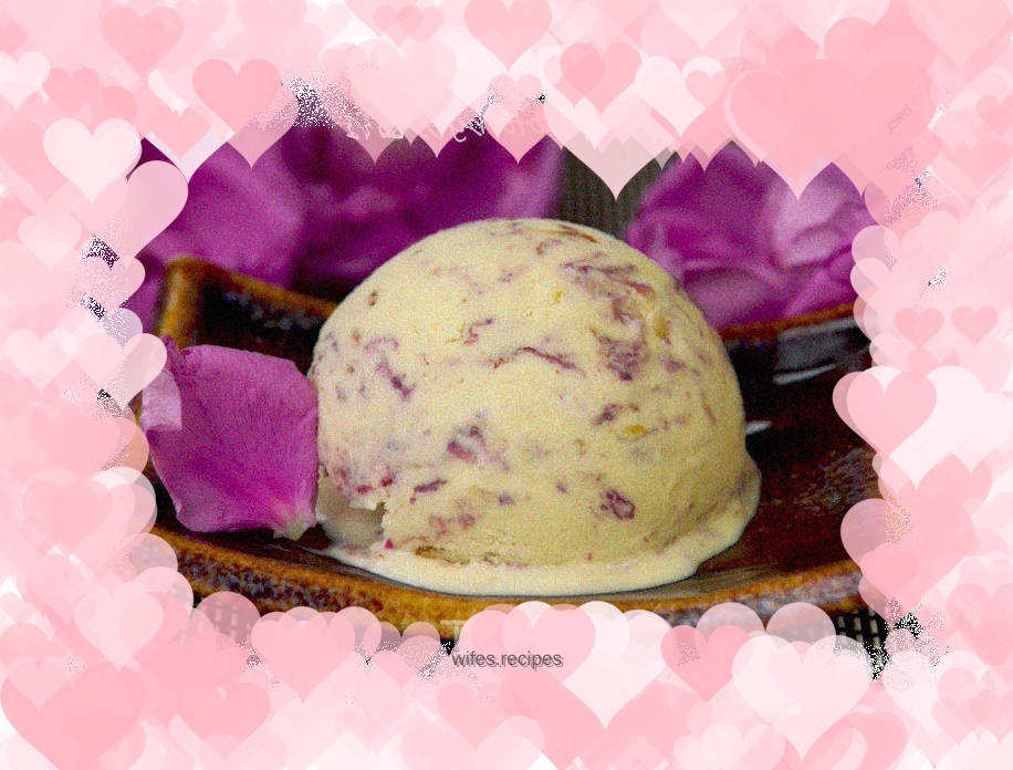 Rose ice cream
