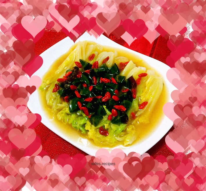 Preserved egg and baby cabbage in soup