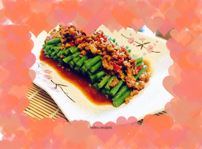 Cowpeas with minced pork and pepper