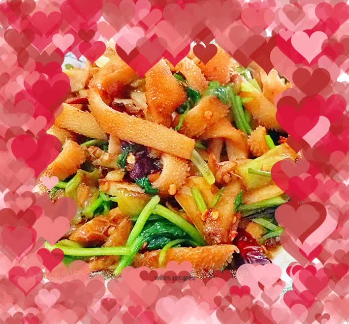 Stir-fried lamb tripe