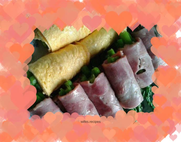 Two-color asparagus rolls