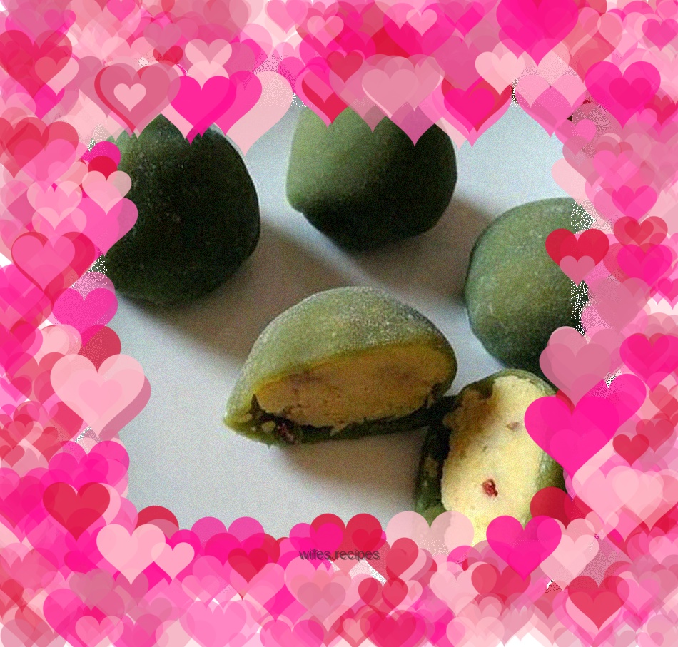 Green juice DIY——Green juice mung bean daifuku