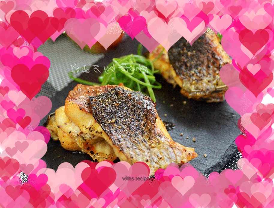 French grilled fish with black pepper