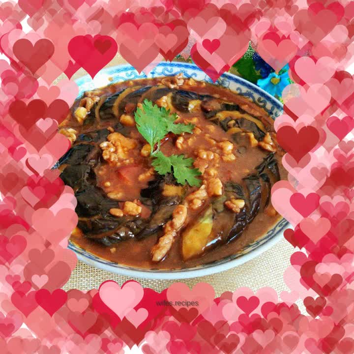 Sauce-flavored eggplant