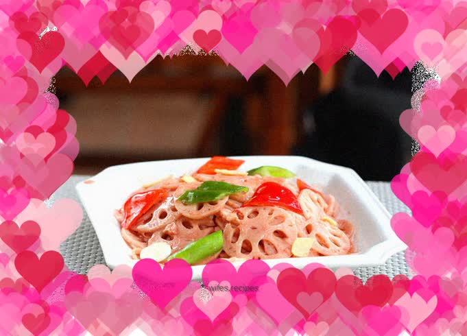 Stir-fried fruit lotus root