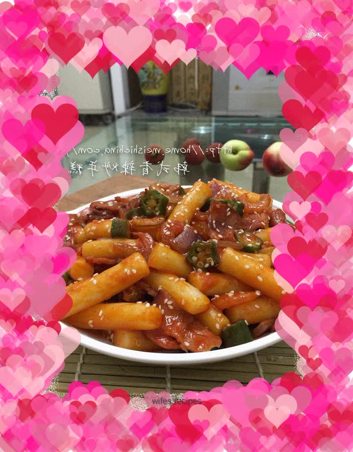 Korean spicy fried rice cake