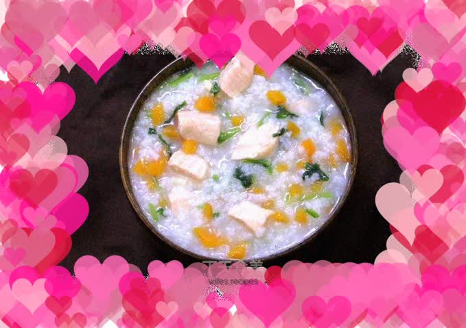 Salmon and vegetable porridge
