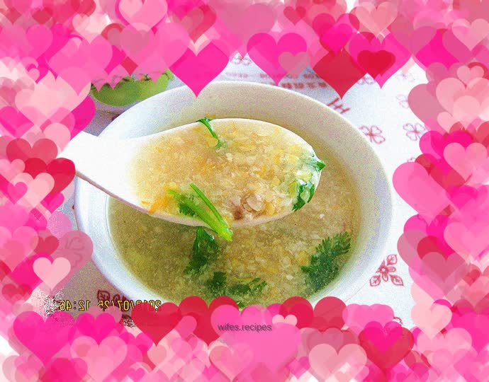 Fresh corn dregs porridge