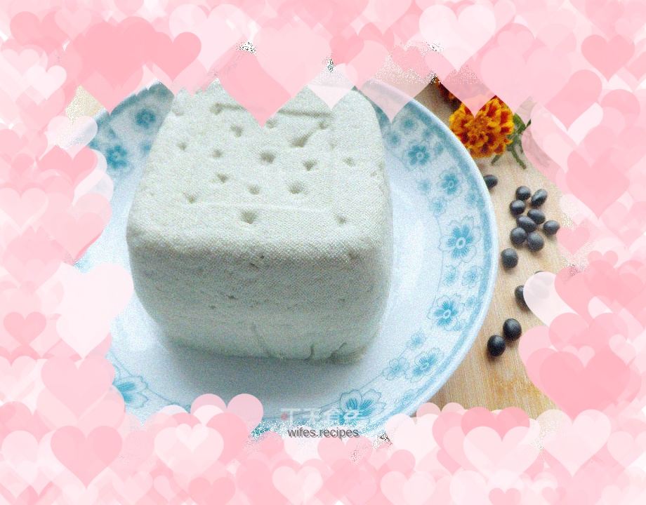 Homemade black bean tofu