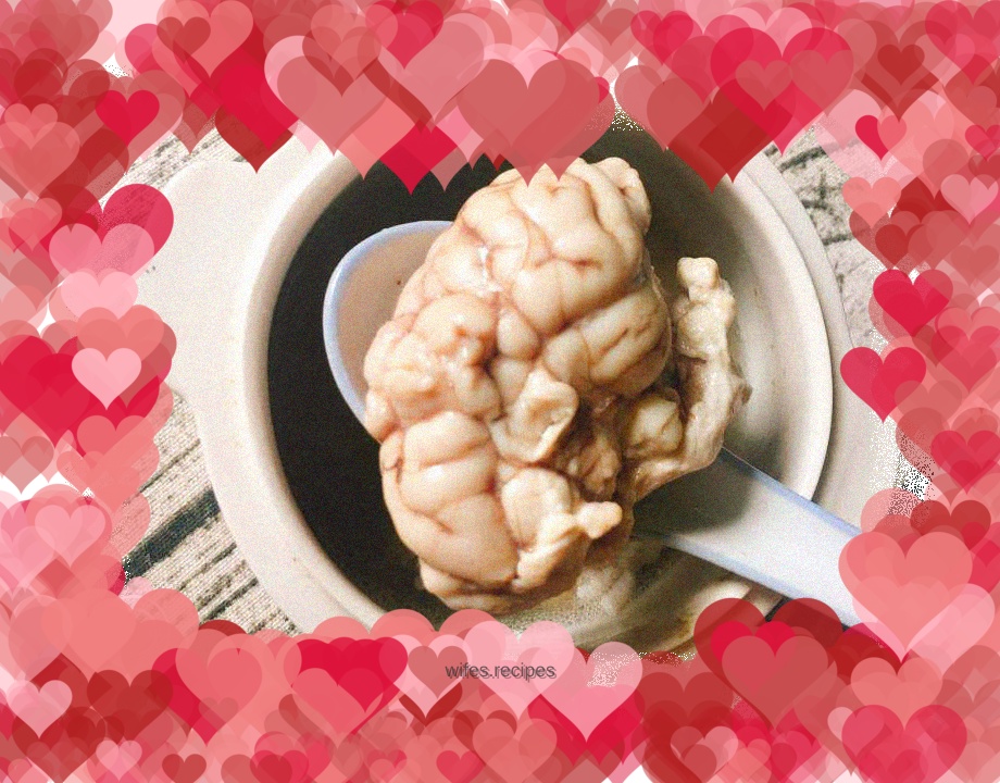 Stewed pig brain