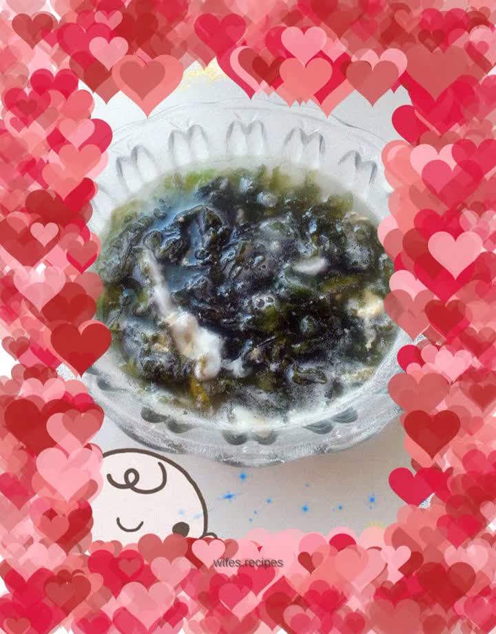 Seaweed and egg drop soup
