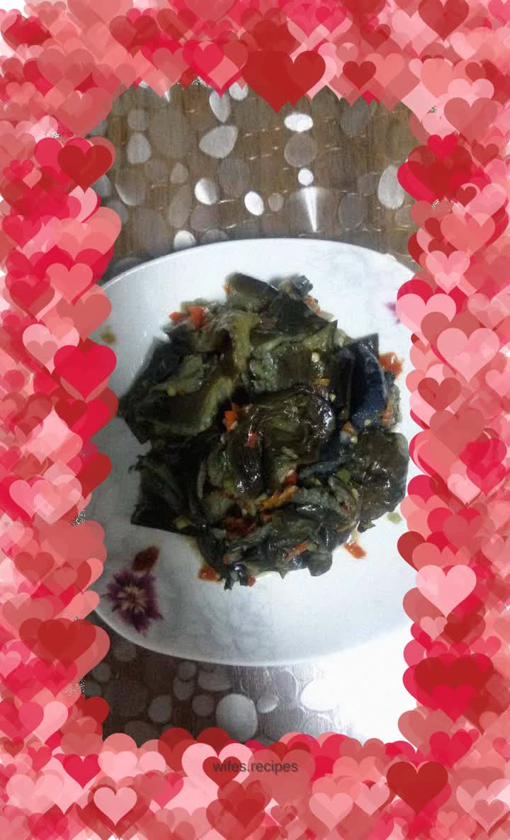 Pressed leek and eggplant