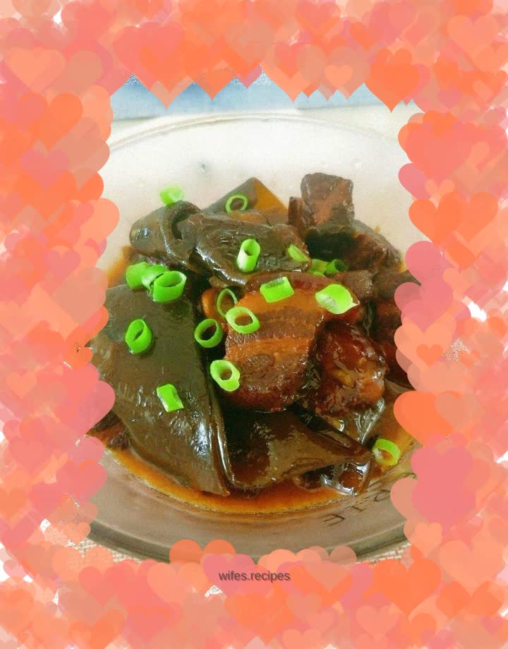 Rice Cooker Version ~ Braised Pork and Seaweed Buckle
