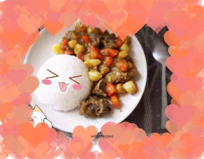 Curry beef brisket with rice