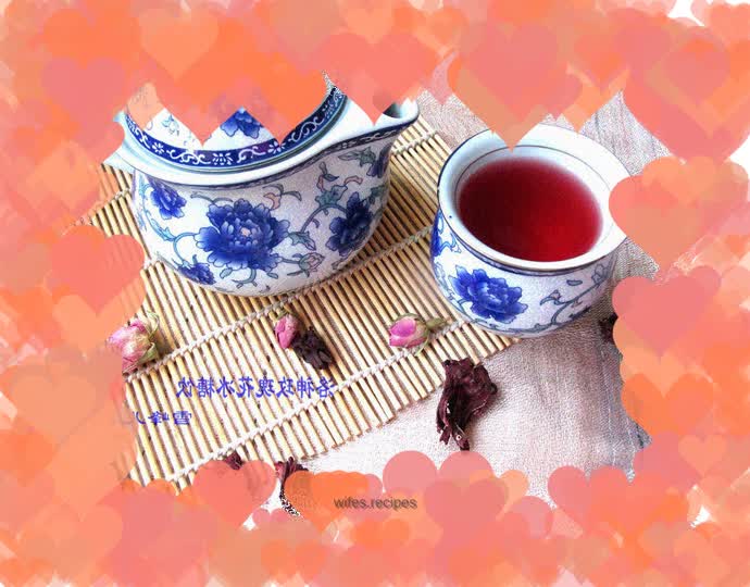 Roselle Rose Rock Sugar Drink