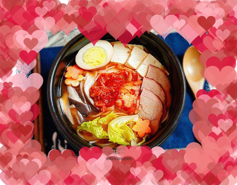 Hot and sour kimchi noodles