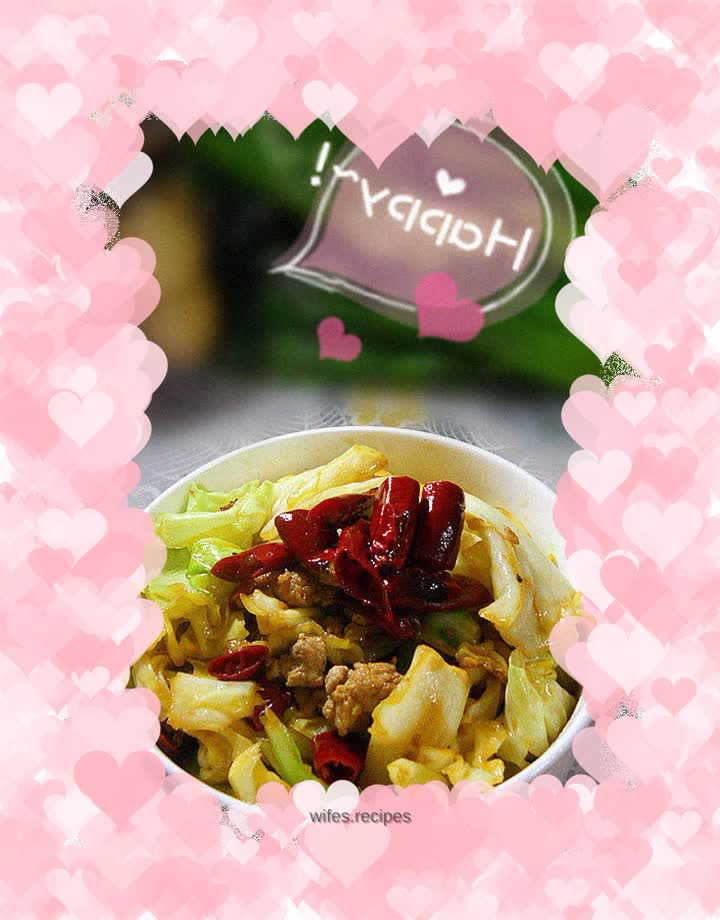 Hand-shredded cabbage