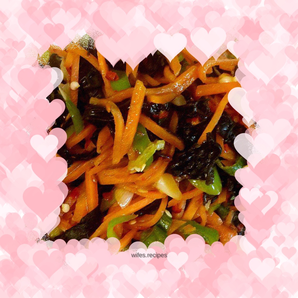 Fish-flavored vegetarian silk