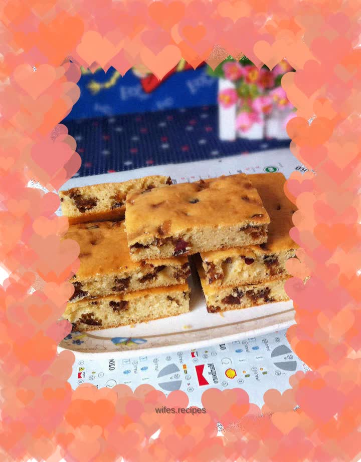 Brown sugar and red date cake