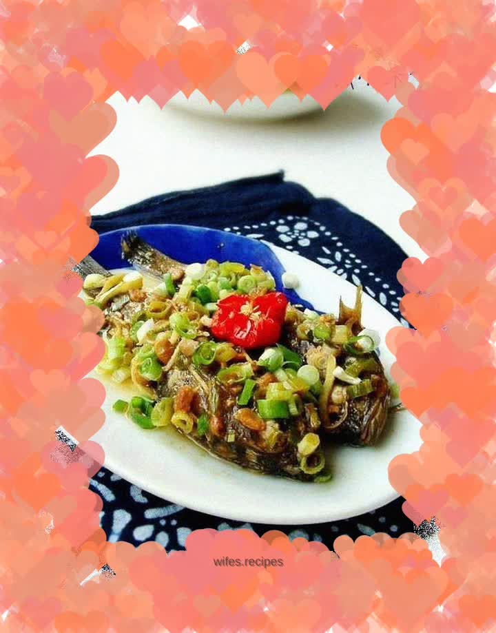 Steamed small sea fish with soy sauce
