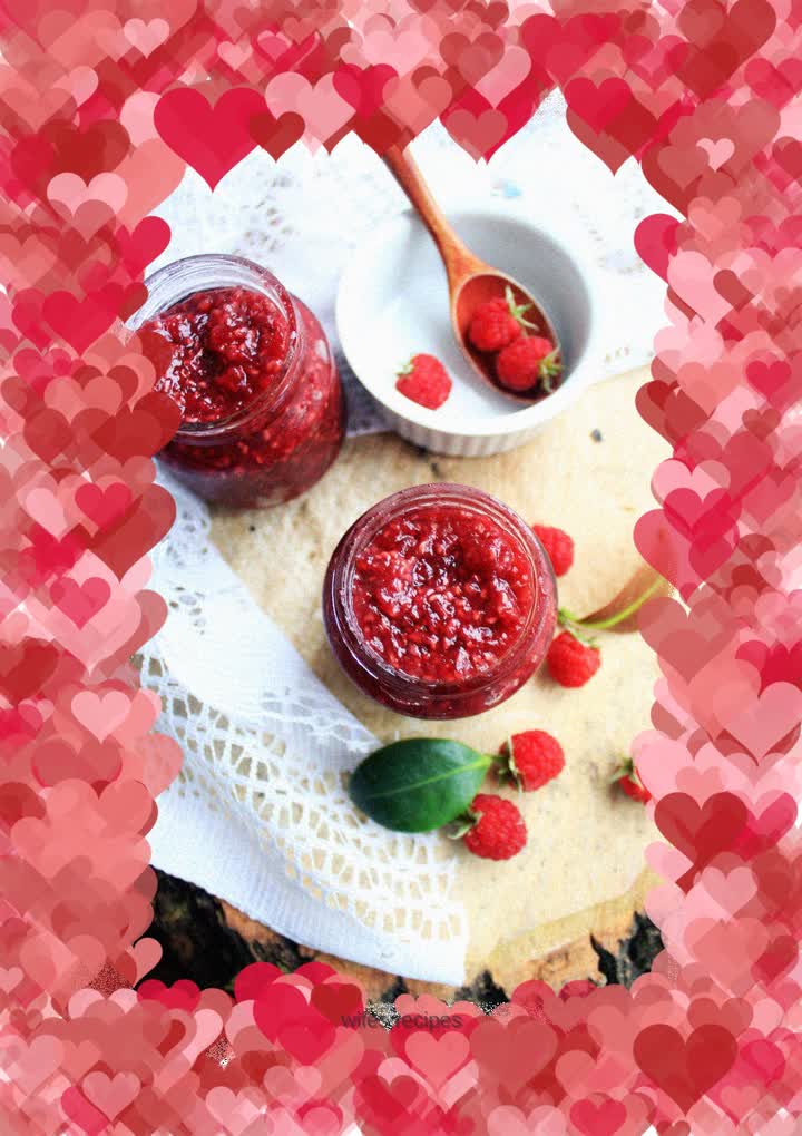 Sweet and sour. Eye-catching. Purely natural - raspberry jam