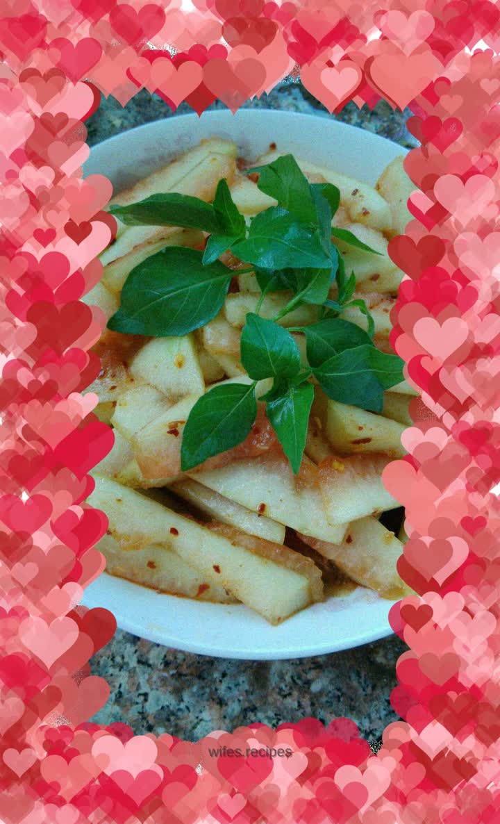 Cold watermelon rind