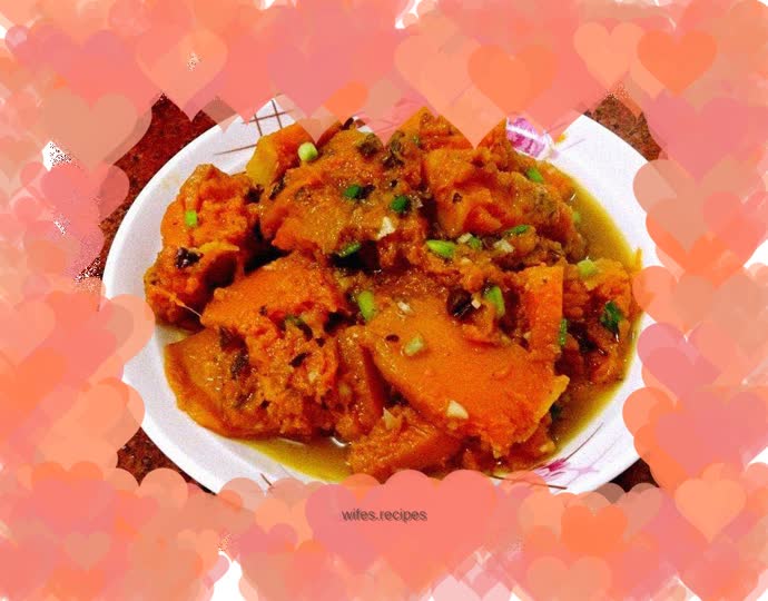 Braised Pumpkin with Garlic and Black Bean Sauce