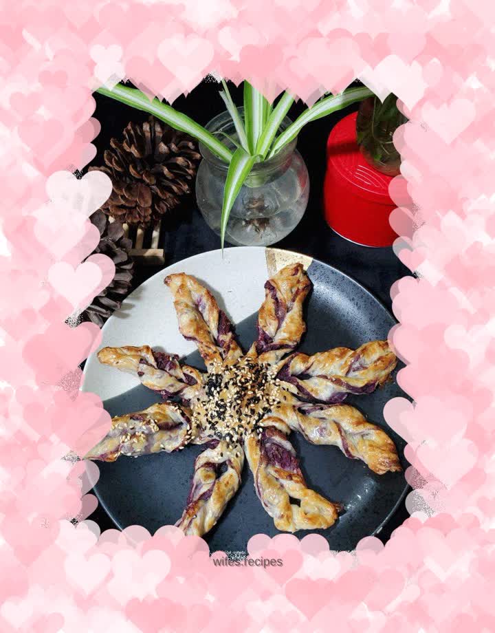 Purple sweet potato and brown sugar cake