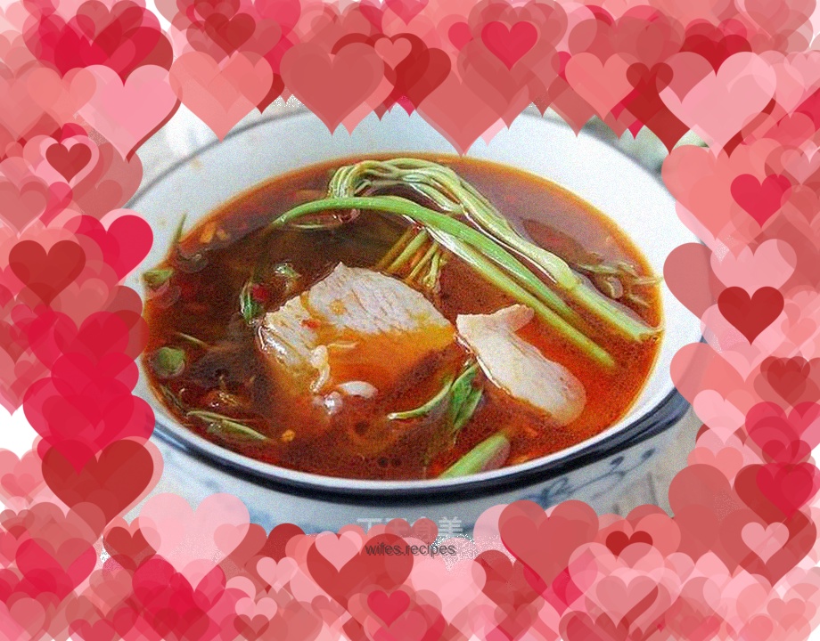 Braised wild vegetables with cured meat