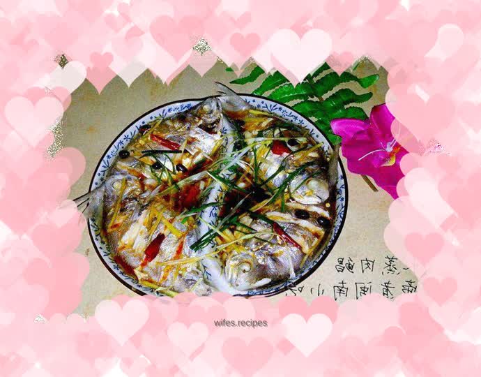 Steamed pork pomfret