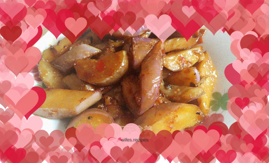 Home-cooked eggplant