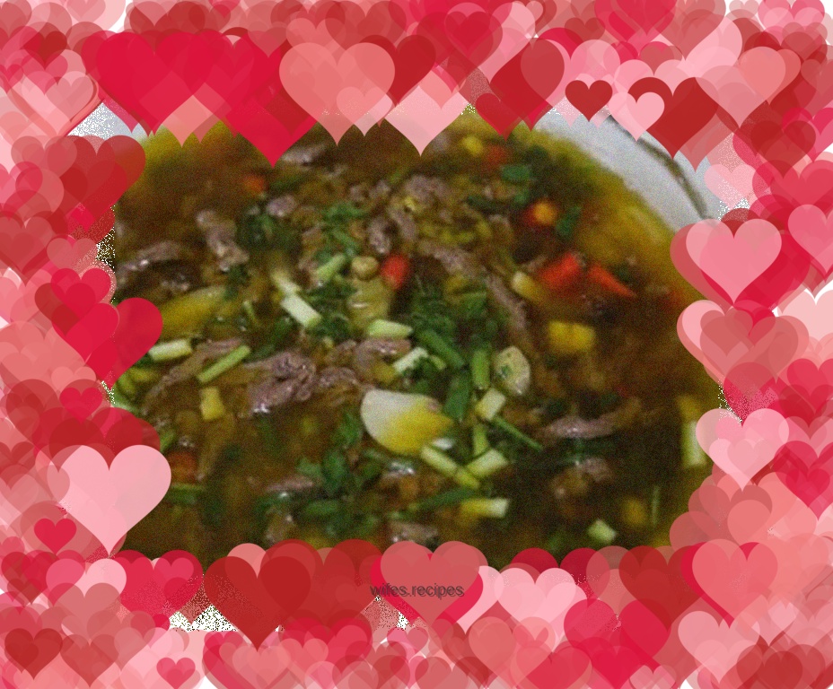 Beef shredded radish in sour soup