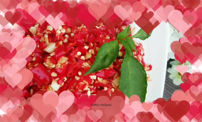 Homemade chopped pepper