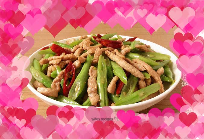Shredded pork and green beans