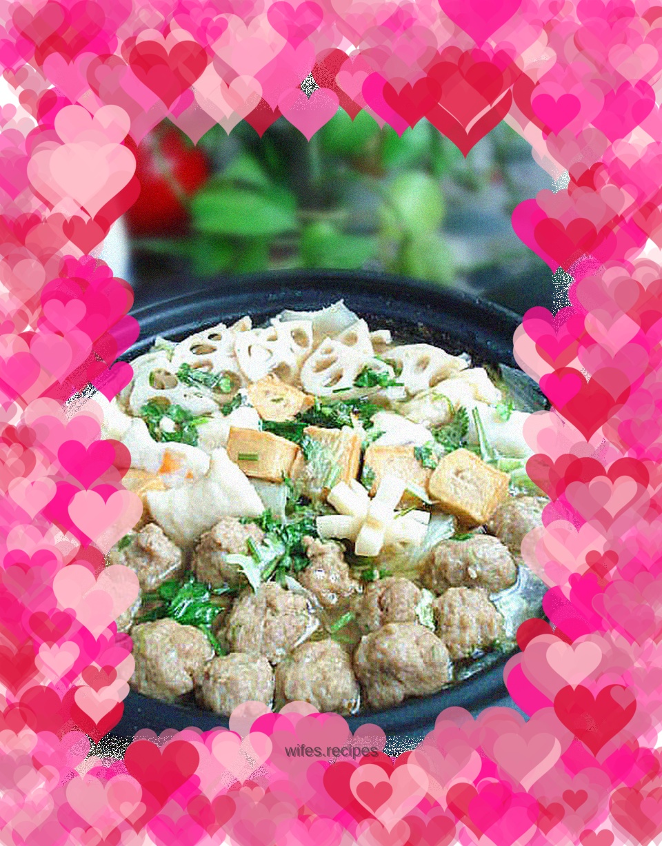 Cabbage and lotus root casserole