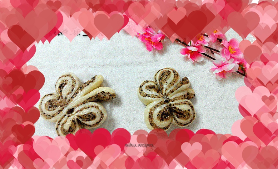 Black sesame butterfly steamed buns
