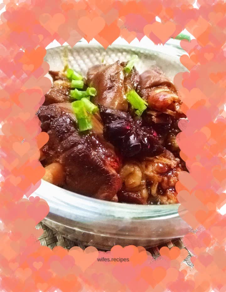 Braised mutton with grapefruit peel powder