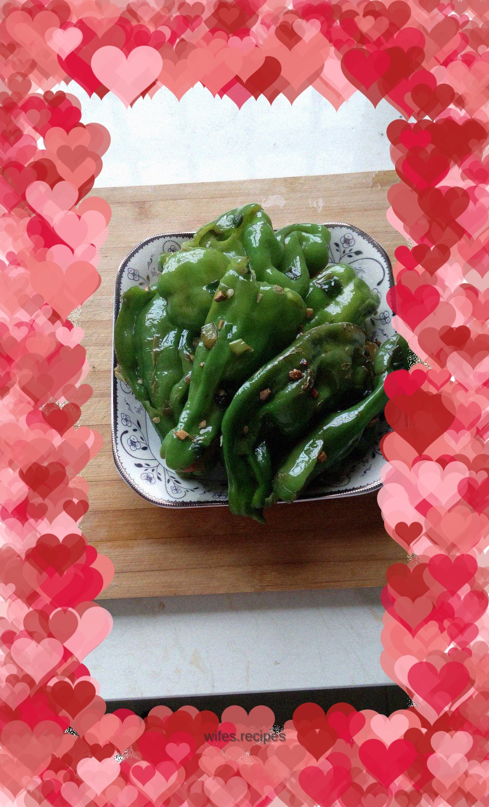 Braised green pepper in oil